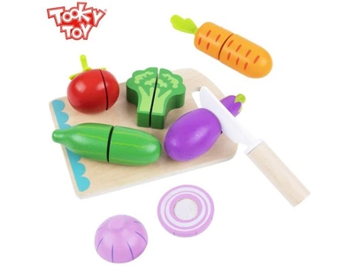 Набір овочів на липучках дерев'яний, Tooky Toy (14 ел.), TK112