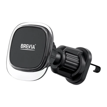 Держатель телефона автомобильный Brevia AirVent Pro СrystalMag на дефлектор, 4 магнита, черный 48510