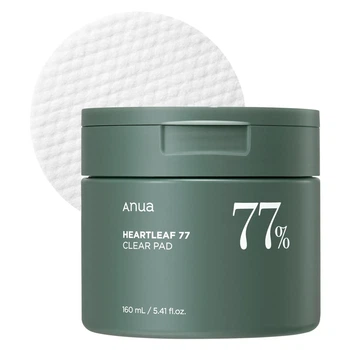 Тонер-пади для обличчя Anua Heartleaf 77% Clear Pad, 160 мл, 70 шт 8809640730559