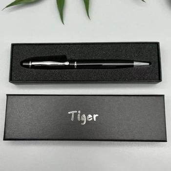 Подарочная ручка Tiger в футляре Черно-серебристая, Echo Sabre