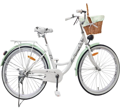 Міський велосипед MalTrack 26'' City Bike  Рама 17'' Біло-м'ятний (111664) (5901924238942)  