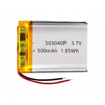 Аккумулятор 503040P универсальный с контроллером, 5 х 30 х 42 мм (500 mAh) для кейсов наушников, смарт часов, MP3 плееров