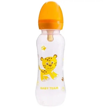 Пляшечка для годування з латексною соскою Baby Team 1310 250 мл Помаранчевий shop (2000989829904)