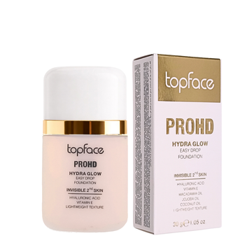 Тональная основа Topface PROHD Hydra Glow Easy Drop жидкая, 30 мл (PT477), 02 Porcelain Veil Холодная бежевая
