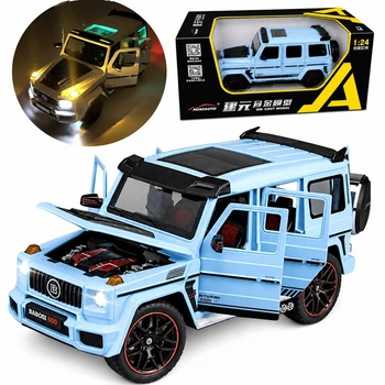 Машинка Gelandewagen Mercedes Brabus G800 моделька игрушка детская металлическая коллекционная 21 см Голубой (4310272)