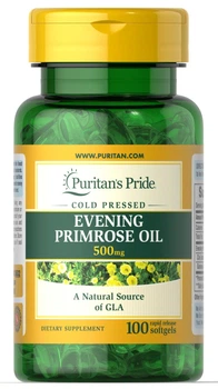 Масло вечерней примулы Puritan's Pride (Evening primrose oil) 500 мг 100 капсул PTP13632