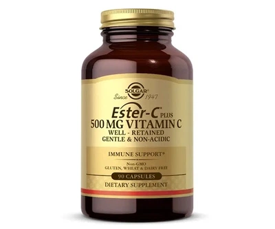 Вітамін Естер Плюс, Ester-C Plus Vitamin C, Solgar, 500 мг, 90 капсул