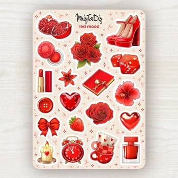 Стикерлист с наклейками MriyTaDiy, модель "Red Mood"