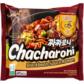 Лапша рамен с соусом из черных бобов Chacharoni Samyang 140г
