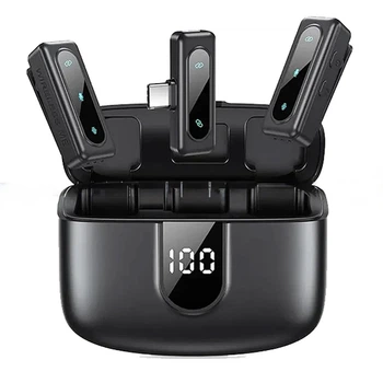 Бездротовий мікрофон Jmary MW-17 Wireless Digital Microphone Type-C 2 мікрофона Black