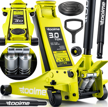 Домкрат підкатний гідравлічний 3т підйомник низькопрофільний Toolme TM007
