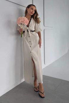 Платье Jadone Fashion Лавита XL бежевое