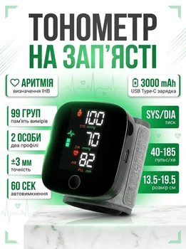 Автоматический тонометр Intelli System на запястье от USB