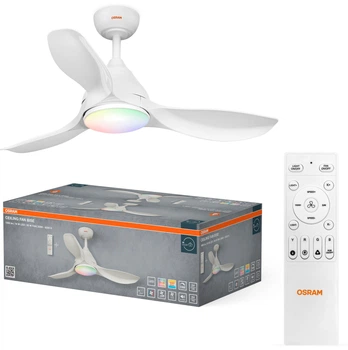 Люстра-вентилятор OSRAM CEILING FAN BISE 48W 1130Lm RGB 3000K-6000K DIM с пультом ДУ (4058075857773)