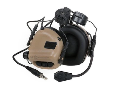 Тактичні активні навушники EARMOR M32H MOD3 з бічним кріпленням Coyote Brown HDSYR_3650