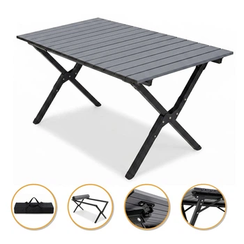 Міцний розкладний туристичний стіл LEOBRO Camp Black L (LB-1068)