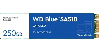 SSD накопитель Western Digital Blue sa510 250Gb sata m.2 2280 3d tlc (wds250g3b0b)