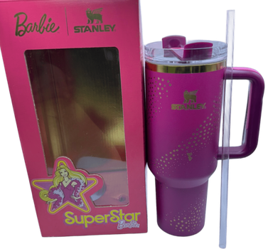 Термос термокружка Stanley Quencher H2.0 Tumbler из нержавеющей стали Barbie Pink Gold 1,18 л KT7001981