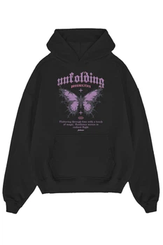 Худі оверсайз унісекс Unfolding Black 2XL