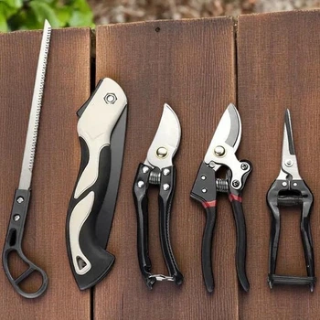 Садовый набор инструментов 5 в 1 Garden Set SK-5 с секатором, ножницами и пилой, набор для обрезки деревьев и ухода за садом
