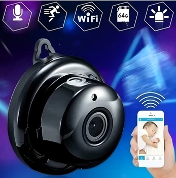 Мінікамера V380 WiFi P2P IP 1080p відеоняня з віддаленим переглядом і записуванням