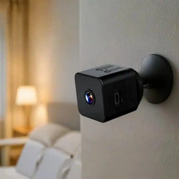 IP видеокамера P7-X6D компактная Wi-Fi камера безопасности с ночным видением для комнаты