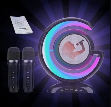 Аудио лампа YS-110 LED RGB с колонкой и 2 микрофонами