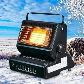 Газовый обогреватель туристический 2в1 1300W с функцией плитки, портативная газовая печь для кемпинга