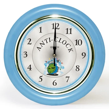 Настенные часы с обратным ходом Anti-clock (синий)