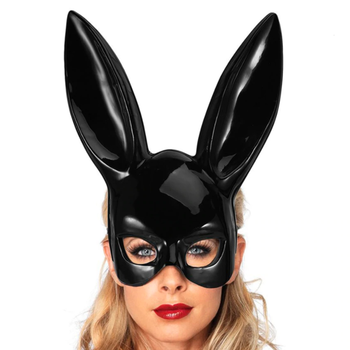 Маска Кролик PlayBoy Lux чорна для косплею та маскараду