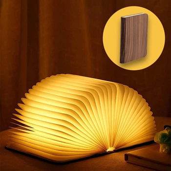 Светильник Книга 3D (темное дерево)