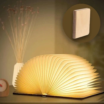 Світильник Книга 3D (світле дерево)