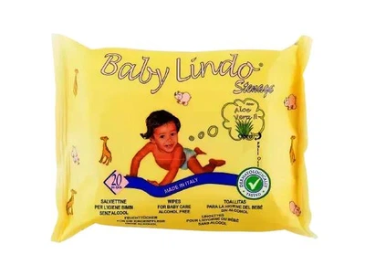 Дитячі вологі серветки BABY LINDO з екстрактом алое, 20 шт