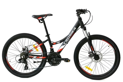 Велосипед горный 26" Crosser Nio рама 14", 21 скорость Shimano, дисковые тормоза, алюминий