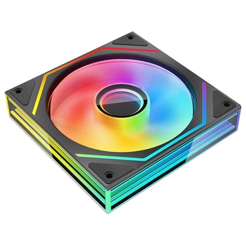 Вентилятор TZMRIT PRISM 6MAX 120mm для ПК з ефектом нескінченного дзеркала, ARGB-підсвітка, PWM-керування тихий та потужний