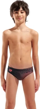 Плавки сліпи для хлопчиків Arena DIM LIGHT SWIM BRIEFS чорний, кораловий дитячий 140 см (008148-504) 008148-504 140 см