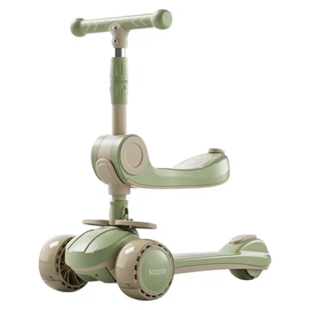 Самокат-беговел триколісний Skyper LH-M 807/62 (колеса: передні Ø4,92"/заднє Ø3,15"/PU, рама: пластик, сидіння, підсвітка, до 30 кг)
