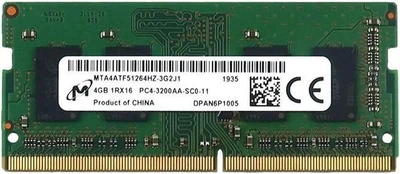 Оперативна пам'ять Micron SODIMM DDR4-3200 4096MB PC4-25600 (MTA4ATF51264HZ-3G2J1)
