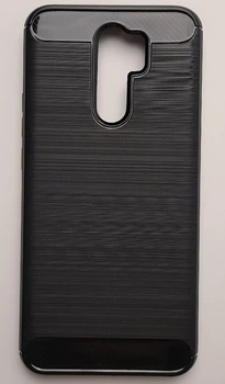 Чехол Carbon Fiber для Xiaomi Redmi 9 бампер черный