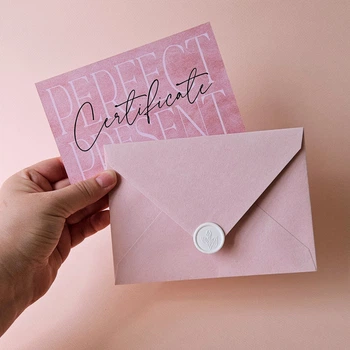 Подарунковий сертифікат С6 PERFECT PRESENT . Колір РОЖЕВИЙ. Набір з 3шт