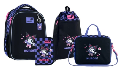 Шкільний набір 4 в 1 Kite Education Kuromi SET_HK26-555S-3 (рюкзак, пенал, сумка для взуття, сумка для гуртків)