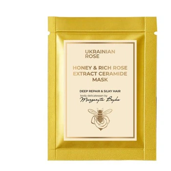 Маска Ukrainian Rose Honey & Rich Rose Extract Ceramide Mask для відновлення волосся, 20 мл