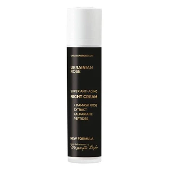 Ночной питательный крем-маска для лица Ukrainian Rose Super Anti-Aging Night Cream для активного омоложения кожи 50 мл