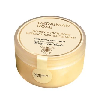 Восстановительная маска для волос Ukrainian Rose Honey & Rich Rose Extract Ceramide Mask 250 мл