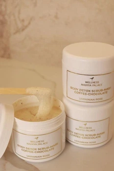 Ревитализирующая скраб-маска для тела Ukrainian Body Detox Scrub-Mask Coffee-Chocolate с ароматом кофе и шоколада 500 мл