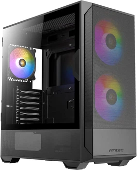 Корпус Antec NX416L / Mid-Tower / Mesh ARGB / 2 x 160мм + 1 x 120мм Fans / USB Type-C / Tempered Glass / Черный