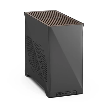 Корпус Fractal Design Era 2 / Mini-ITX / Small Form Factor / Алюміній та Оріх / USB Type-C / Без БЖ / Чорний