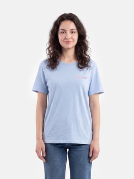Футболка хлопковая женская Vero Moda 10343533 L Brunnera Blue (5715871615394)