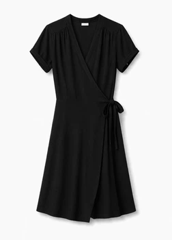 Платье из вискозы H&M 503640-04c61 XS черное (100009685)