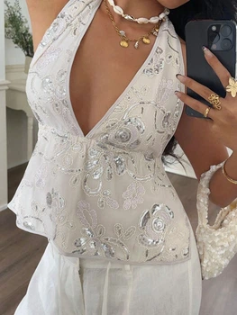 Топ Shein sz25070788158878552 XS молочный (100010037)